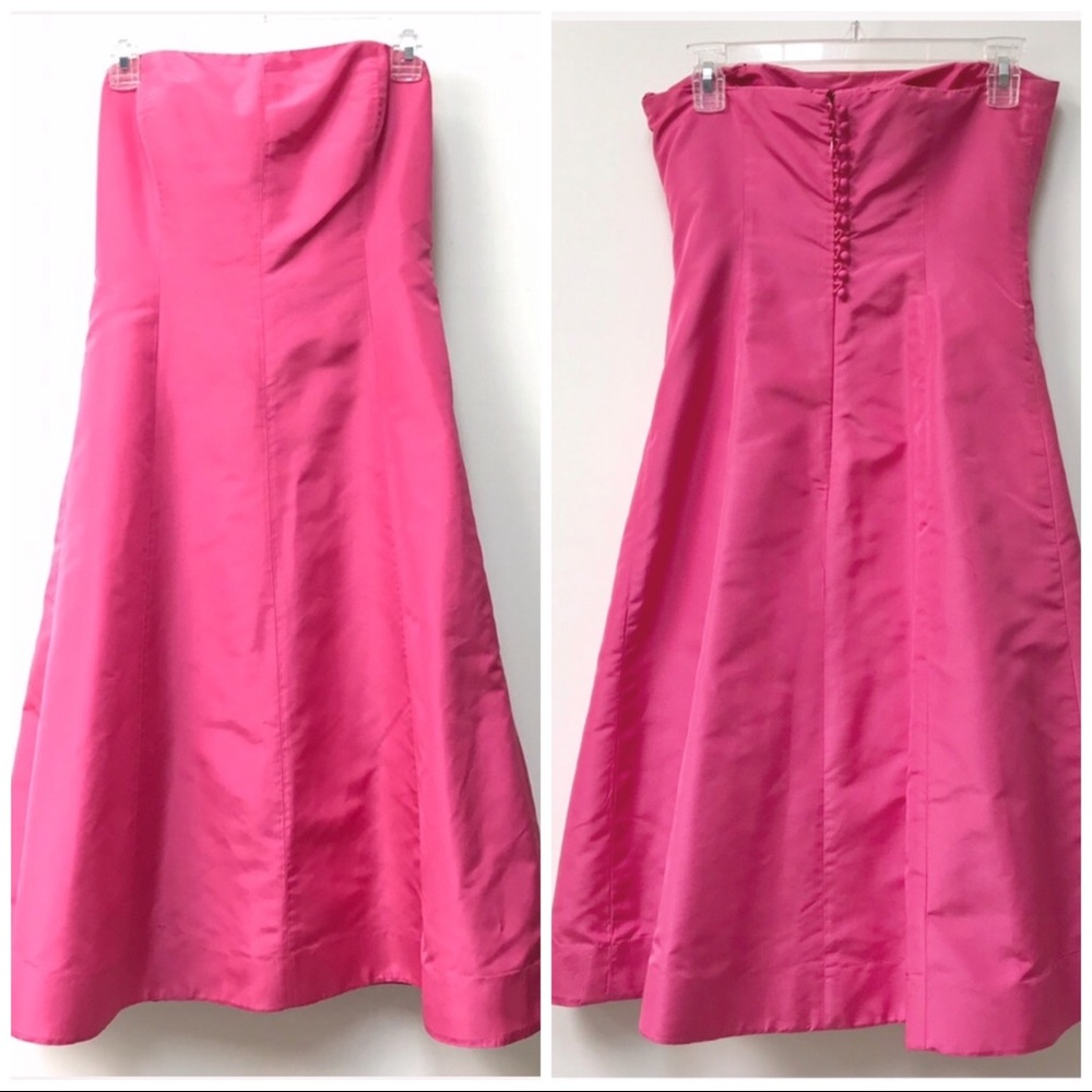 J. CREW DRESS SIZE 4 SILK STRAPLESS PINK BARBIECORE MARGOT ROBBIE L…